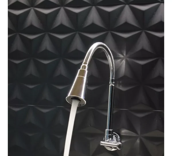 Torneira Gourmet Cozinha Parede Pia Flexível 2 Jatos Abs