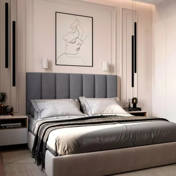 Cabeceira Cama Box Casal Kit c/ 7 Un Módulos Adesivo Dubai